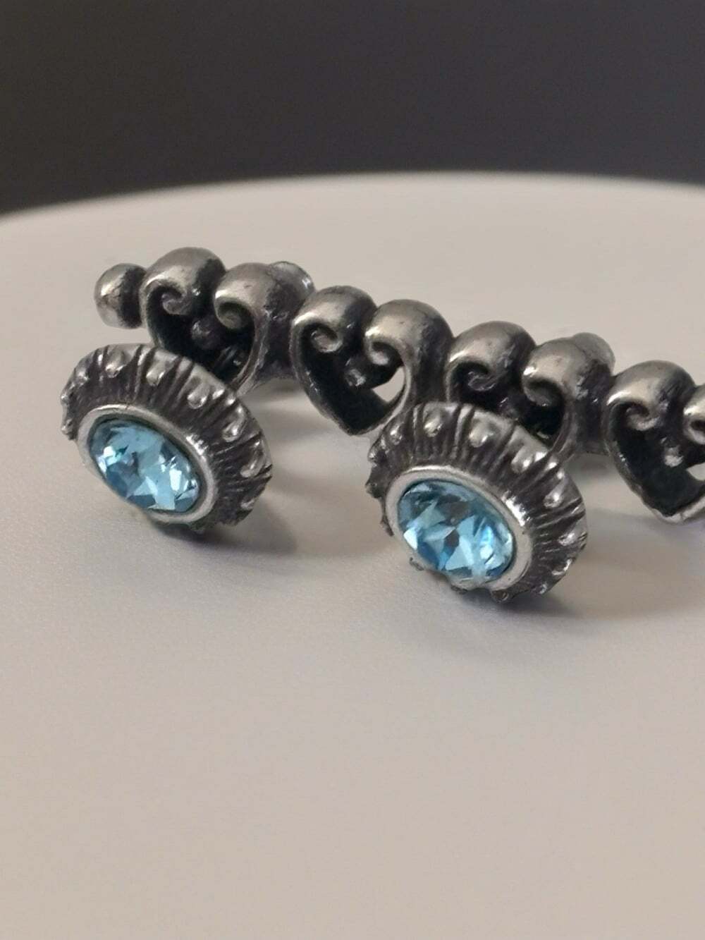 Brighton Twinkle Mini Post Earrings Style J20496 Blue Crystal Center
